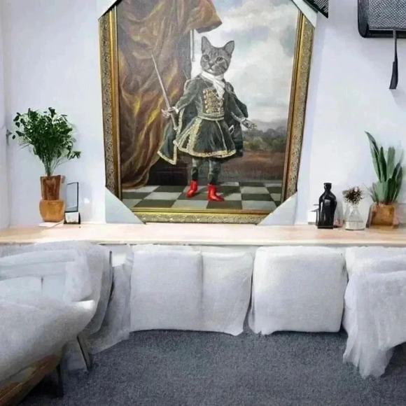 Carol Lew Cat Canvas Print Giclee Stretched Wall Art Victorian 21x17 - Picture 6 of 6